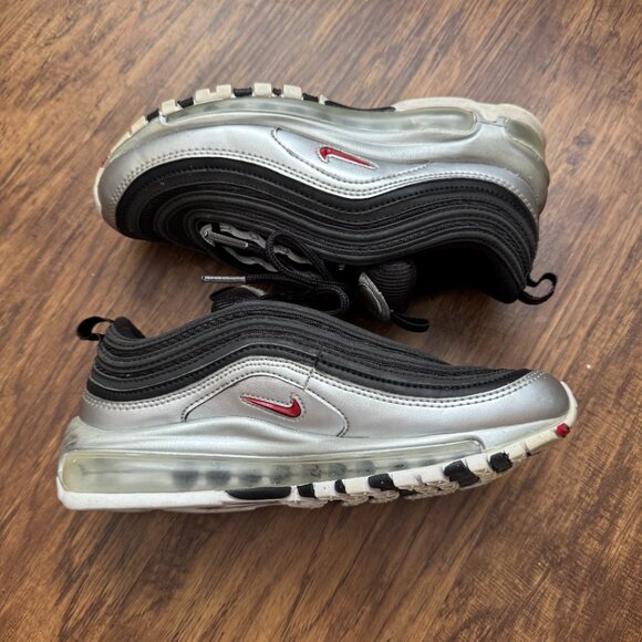 Nike Air Max 97 QS Black/Silver/Red AT5458-001 US Men’s Size 5 - Picture 4 of 7